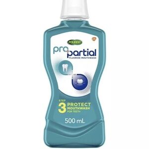 Polident Propartial Step 3 Protect Antibacterial Fluoride Mouthwashes